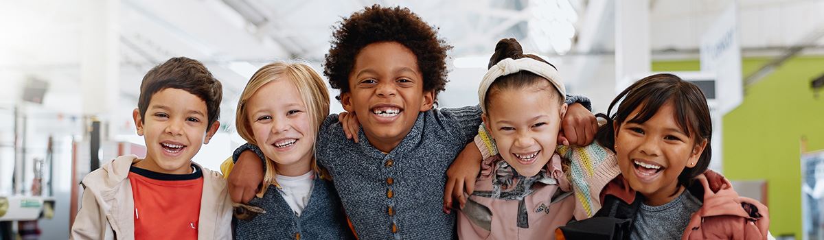 Kids smiling